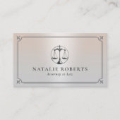 Advocaat bij Law Elegant Silver Advocaat Visitekaartje (Voorkant)