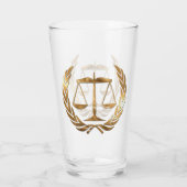 Advocaat bij Law Gold Glas (Achterkant)