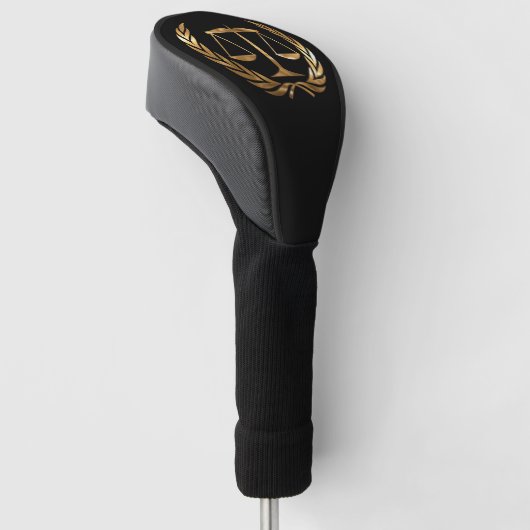 Advocaat bij Law Gold Golfheadcover (Schuin)