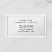 Advocaat bij Law Gold Scale Advocaat Classic White Visitekaartje (Achterkant)