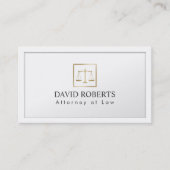 Advocaat bij Law Gold Scale Advocaat Classic White Visitekaartje (Voorkant)