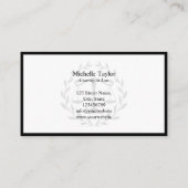 Advocaat bij Law Justice Scale Law Kantoor Visitekaartje (Achterkant)