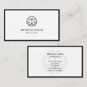 Advocaat bij Law Justice Scale Law Kantoor Visitekaartje (Voorkant / Achterkant)