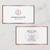 Advocaat bij Law Justice Scale Law Kantoor Visitekaartje (Voorkant / Achterkant)