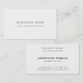 Advocaat bij Law Kantoor Advocaat Modern Elegant C Visitekaartje (Voorkant / Achterkant)