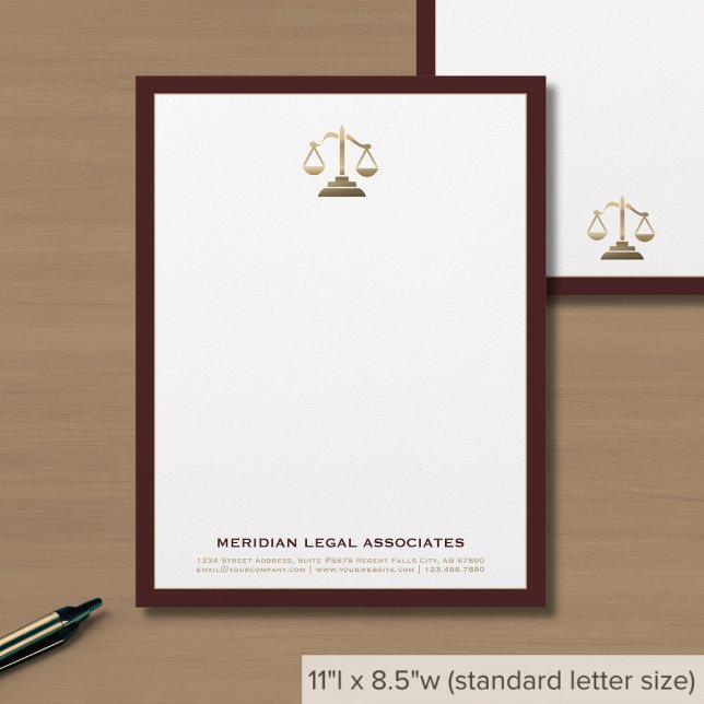 Advocaat bij Law Letterhead Briefhoofd (Creator heeft geüpload)