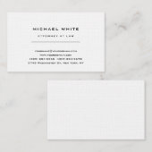 Advocaat bij Law Linen Minimalist Classical Pro Visitekaartje (Voorkant / Achterkant)