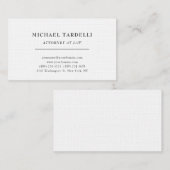 Advocaat bij Law Linen Minimalist Classical Pro Visitekaartje (Voorkant / Achterkant)