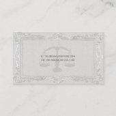 Advocaat bij Law Linnen Textuur  Frame Visitekaartje (Achterkant)