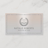 Advocaat bij Law Modern Silver Lijst Lawyer Visitekaartje (Voorkant)