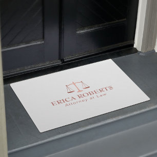 Advocaat bij Law Roos Gold Scale of Justice Deurmat