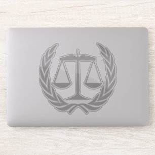 Advocaat bij Law Scales of Justice Grey Sticker