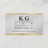 Advocaat bij Law Silver & Gold Visitekaartje (Voorkant)