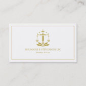 Advocaat bij Law-Simple Gold Scale & Border Visitekaartje (Voorkant)