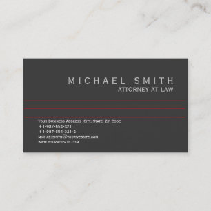 Advocaat bij Law Visitekaartje Grijs Wit Rood