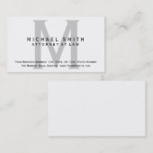 Advocaat bij Law White Grey Minimal Visitekaartje (Voorkant / Achterkant)
