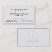 Advocaat bij Law White Linnen Texture Visitekaartje (Voorkant / Achterkant)