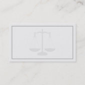 Advocaat bij Law White Linnen Texture Visitekaartje (Achterkant)