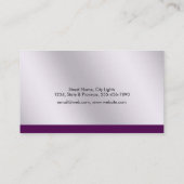 Advocaat bij Law White Paarse Steel Legal Scale Visitekaartje (Achterkant)
