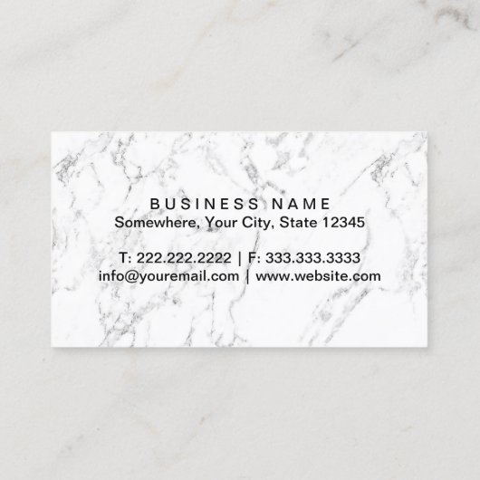 Advocaat bij wet Elegant Marble Professional Visitekaartje (Achterkant)