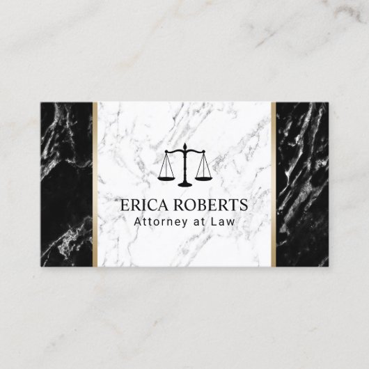 Advocaat bij wet Elegant Marble Professional Visitekaartje (Voorkant)