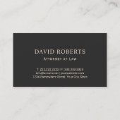 Advocaat bij Wet Gold Scale of Justice Visitekaartje (Achterkant)