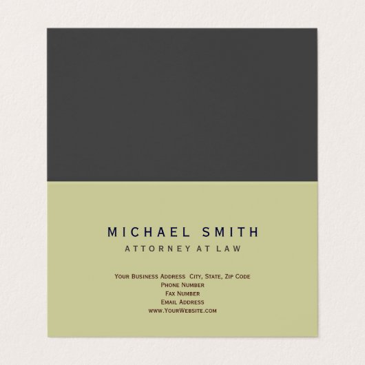 Advocaat bij wet minimaal Visitekaartje (Buitenkant ongevouwen)