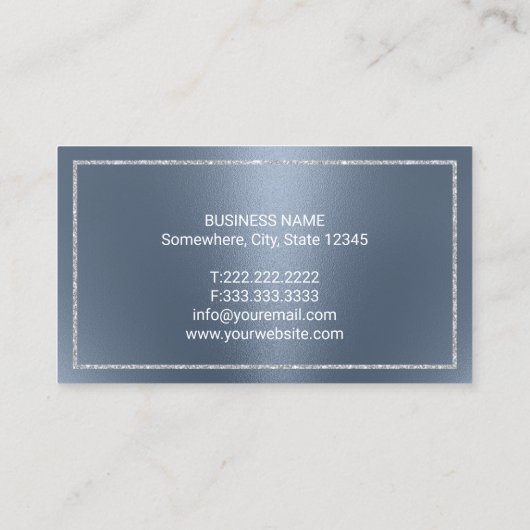 Advocaat bij Wet Modern Dusty Blue Visitekaartje (Achterkant)