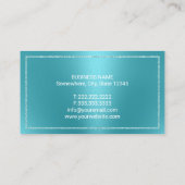 Advocaat bij Wet Modern Turquoise Visitekaartje (Achterkant)