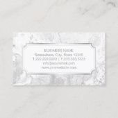 Advocaat bij Wet Modern White Marble Visitekaartje (Achterkant)