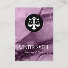 Advocaat bij wet violet marmer waterverf visitekaartje