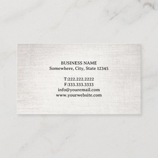 Advocaat  Blue Linen Law Kantoor Visitekaartje (Achterkant)