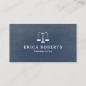 Advocaat  Blue Linen Law Kantoor Visitekaartje (Voorkant)