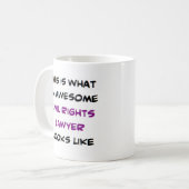 advocaat burgerrechten, geweldige koffiemok (Voorkant links)