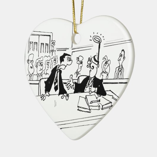 Advocaat Cartoon 5299 Keramisch Ornament (Links)