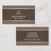 Advocaat Classic Tan Leather Brown Belt Visitekaartje (Voorkant / Achterkant)