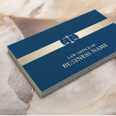 Advocaat Classy Navy Blue & Gold Stripe Modern Visitekaartje