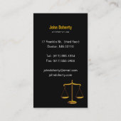 advocaat | Classy Scales of Justice Visitekaartje (Achterkant)