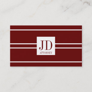 Advocaat Dark Cherry White Striped Pendant Visitekaartje