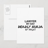 Advocaat Deadly Ninja bij nacht Briefkaart (Voorkant / Achterkant)