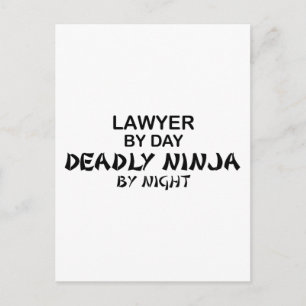 Advocaat Deadly Ninja bij nacht Briefkaart