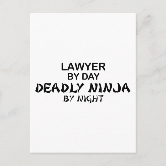 Advocaat Deadly Ninja bij nacht Briefkaart (Voorkant)