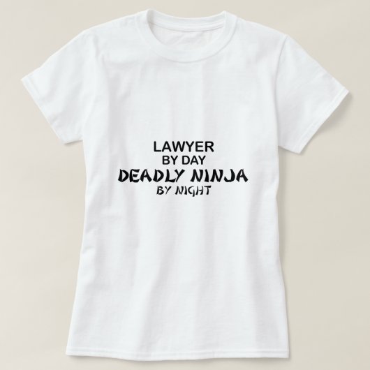 Advocaat Deadly Ninja bij nacht T-shirt (Design voorkant)