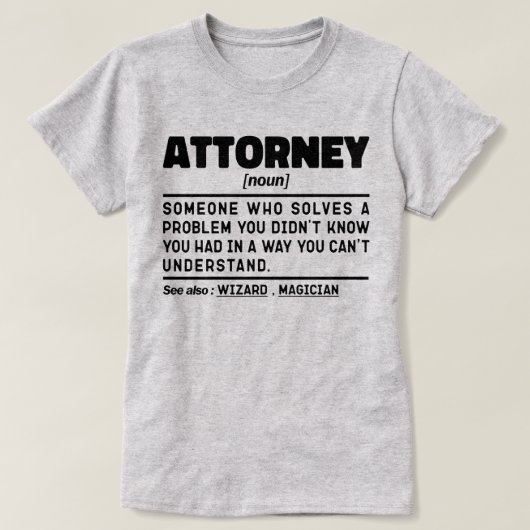 Advocaat Definitie Professionele Werknemer Cool T-shirt (Design voorkant)