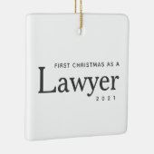 Advocaat eerste kerstfeestdag Eenvoudig op maat Keramisch Ornament (Rechts)