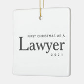 Advocaat eerste kerstfeestdag Eenvoudig op maat Keramisch Ornament (Links)