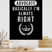 Advocaat Eigenlijk is advocaat altijd goed Poster (Keuken)