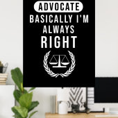 Advocaat Eigenlijk is advocaat altijd goed Poster (Thuiskantoor)