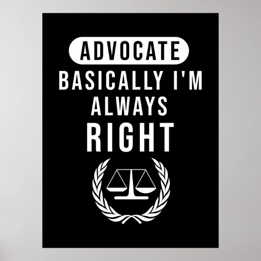 Advocaat Eigenlijk is advocaat altijd goed Poster (Voorkant)