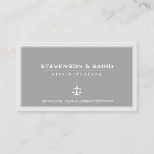 Advocaat Elegant Gray Visitekaartje
